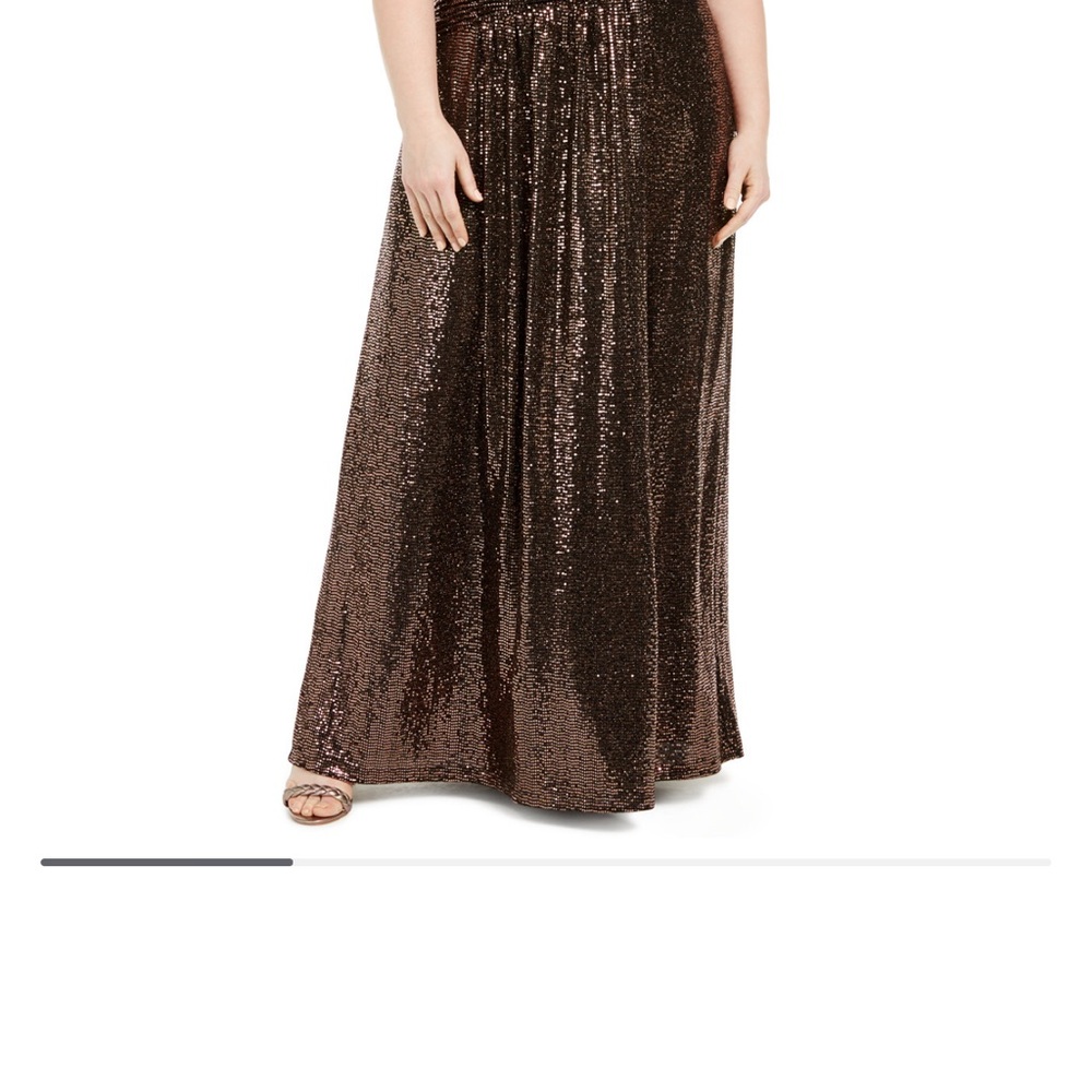 Calvin Klein Sequin Maxi Skirt - Brown